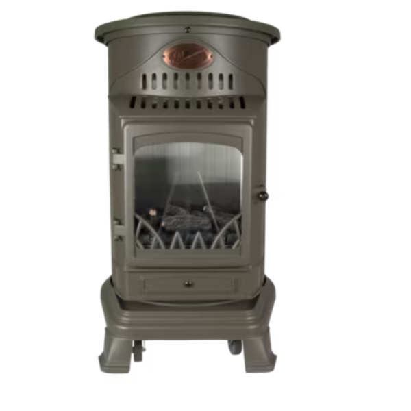 Provence 3kW Honey Glow Brown Deluxe Portable Gas Heater with Thermostat grew