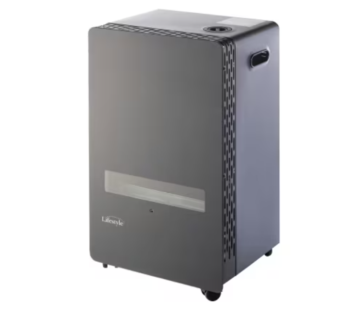 Lifestyle Azure Blue Flame Gas Cabinet Heater black