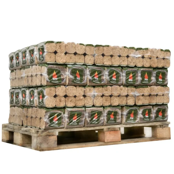 Willow Warm Briquettes BROWN and green badge