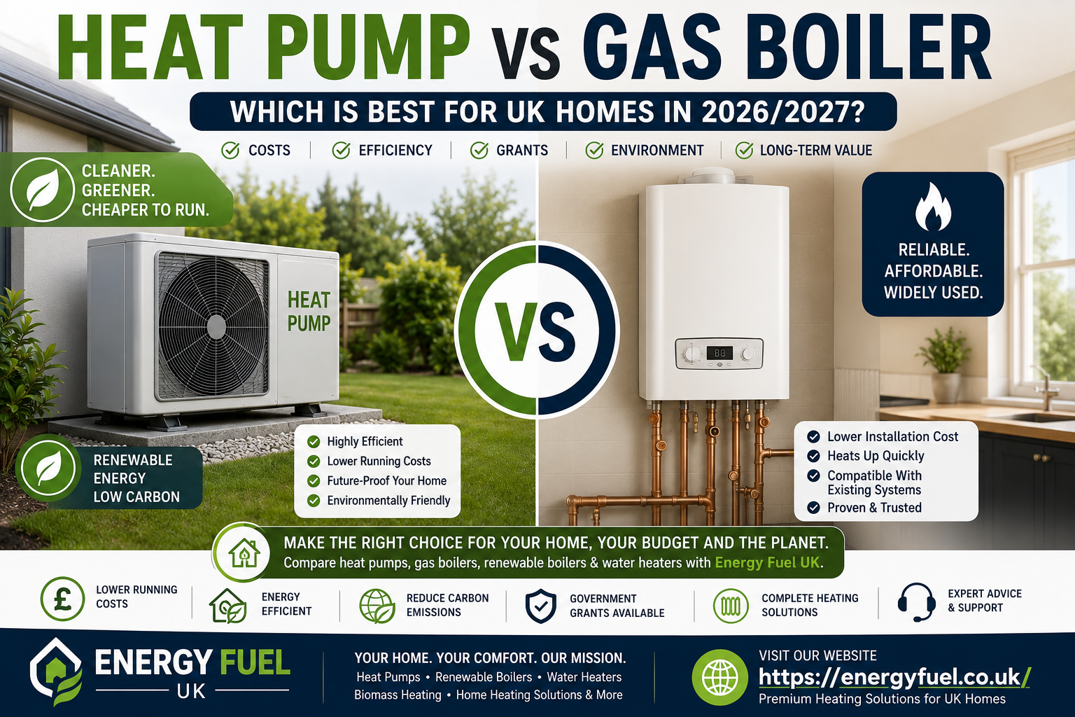 Heat Pump vs Gas Boiler UK